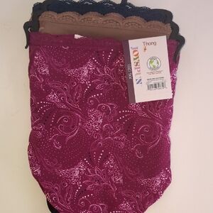 Joyspun Women's Lace Thong Panties XXL-20 Magenta, Navy, Brown